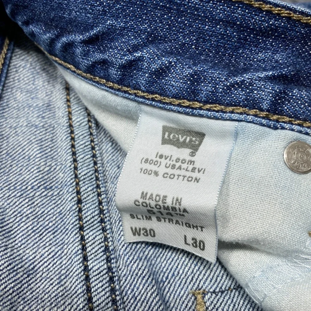 Levis Jeans Men 30x30 Blue‎ 514 Regular Fit Straight Leg Medium Wash Tag 30x30